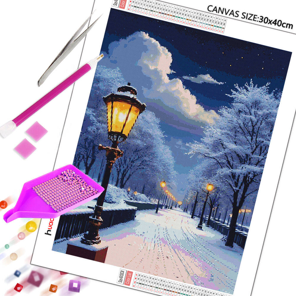 5D DIY Elmas Boyama Karlı Soka - Photo Mosaic Print incelemesi ve fiyatı